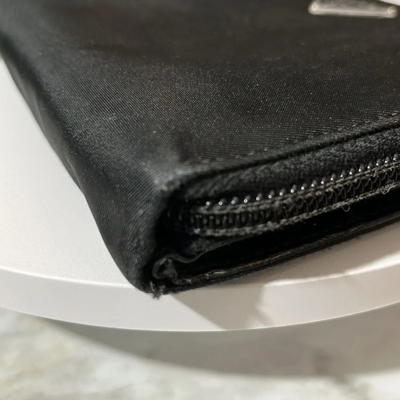 Prada Tessuto Nylon Compact Zip Around Wallet Black - Picture 10 of 14